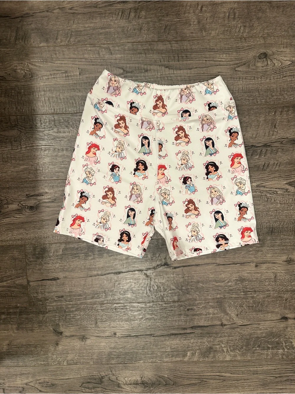 Women's White Disney Princess Athletic Shorts